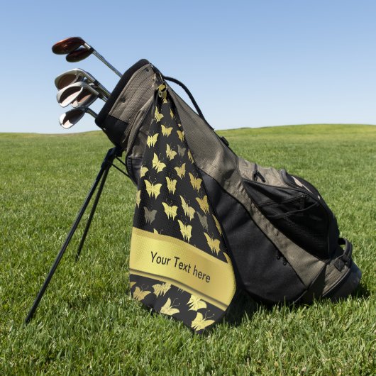 personalisiert, Schmetterling, Schmetterlinge, Sch Golfhandtuch (Gras)