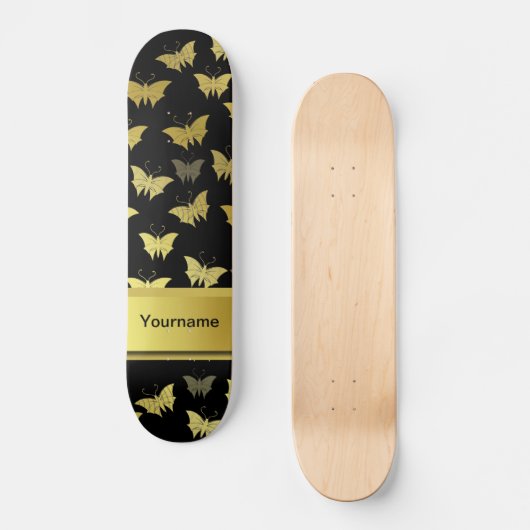 personalisiert, Schmetterling, Schmetterlinge, Sch Skateboard (Vorderseite)