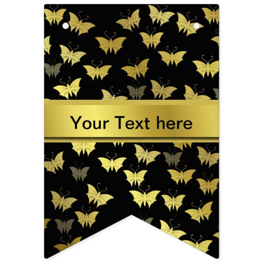 personalisiert, Schmetterling, Schmetterlinge, Sch Wimpelkette (Zweite Fahne)