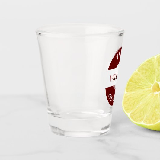 Personalisiert Schnapsglas (Links)