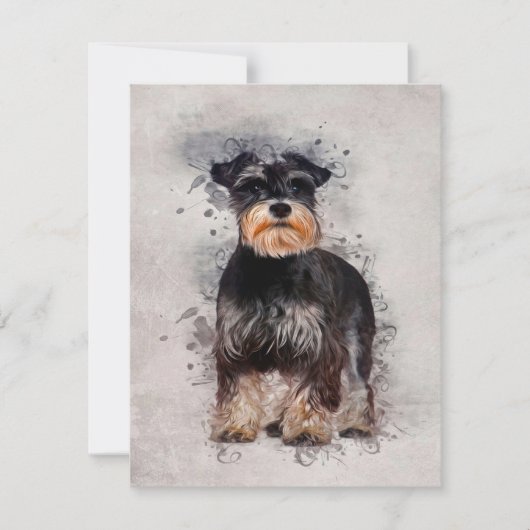 Personalisiert Schnauzer | Hund Birthday card Einladung (Vorderseite)