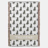 Personalisiert Schnauzer (schwarz) Decke (Vorderseite Vertikal)