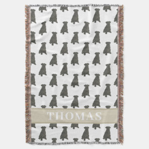 Personalisiert Schnauzer (schwarz) Decke