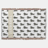 Personalisiert Schnauzer (schwarz) Decke (Vorderseite)