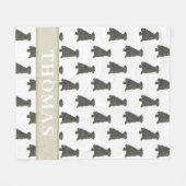 Personalisiert Schnauzer (schwarz) Fleecedecke (Vorderseite (Horizontal))