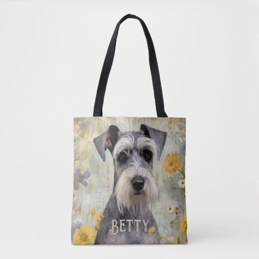 Personalisiert Schnauzer Tasche (Vorderseite)