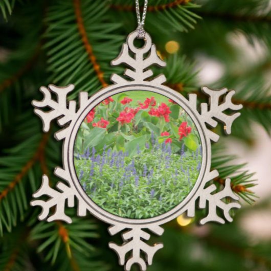 Personalisiert Schneeflocken Zinn-Ornament