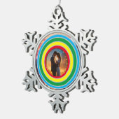 Personalisiert Schneeflocken Zinn-Ornament (Rechts)