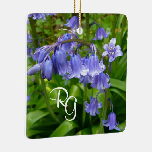 Personalisiert Schöne Bluebell Keramik Tree Deco Keramikornament (Rechts)