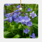 Personalisiert Schöne Bluebell Keramik Tree Deco Keramikornament (Rückseite)