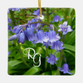 Personalisiert Schöne Bluebell Keramik Tree Deco Keramikornament (Vorderseite)
