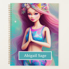 Personalisiert Schöne Yoga Girl Meditation Planer