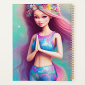 Personalisiert Schöne Yoga Girl Meditation Planer (Rückseite)