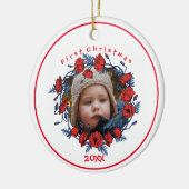 Personalisiert schöner Poppy Kreath Keramik Ornament (Links)
