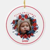Personalisiert schöner Poppy Kreath Keramik Ornament (Hinten)