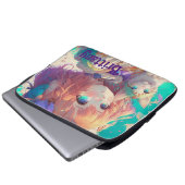 Personalisiert Schönes Anime Girl mit Niedlicher K Laptopschutzhülle (Vorne Knopf)