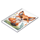 Personalisiert schönes Fox SpiralNotebook Notizblock (Linke Seite)