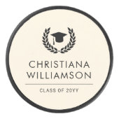 Personalisiert School and Uni-Abschluss Elegante Eishockey Puck (Vorderseite)