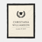 Personalisiert School and Uni-Abschluss Elegante Fleecedecke (Vorderseite)