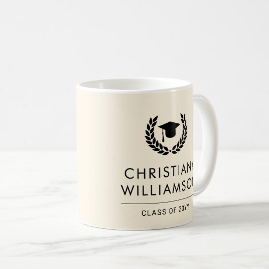 Personalisiert School and Uni-Abschluss Elegante Kaffeetasse (VorderseiteRechts)