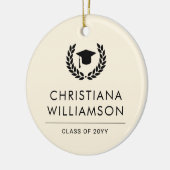 Personalisiert School and Uni-Abschluss Elegante Keramik Ornament (Links)