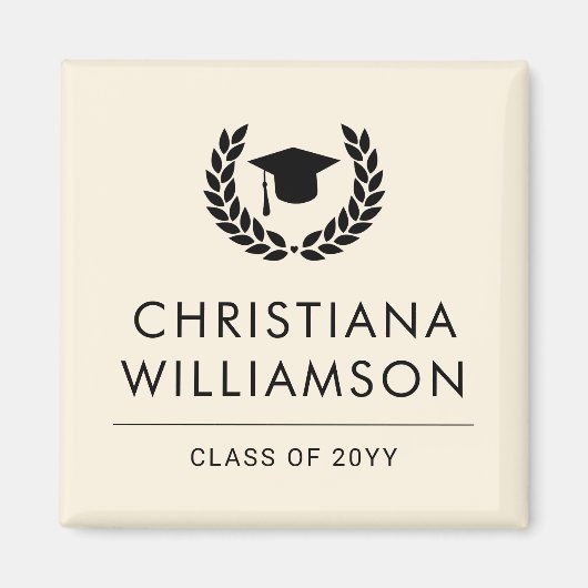 Personalisiert School and Uni-Abschluss Elegante Magnet (Vorne)
