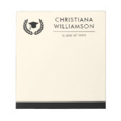 Personalisiert School and Uni-Abschluss Elegante Notizblock (Vorderseite)