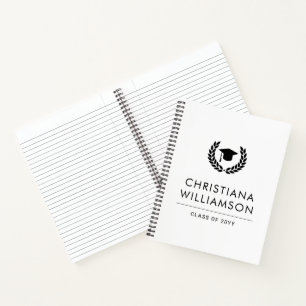 Personalisiert School and Uni-Abschluss Elegante Notizblock