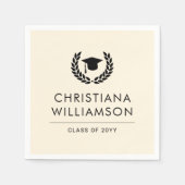 Personalisiert School and Uni-Abschluss Elegante Serviette (Vorderseite)