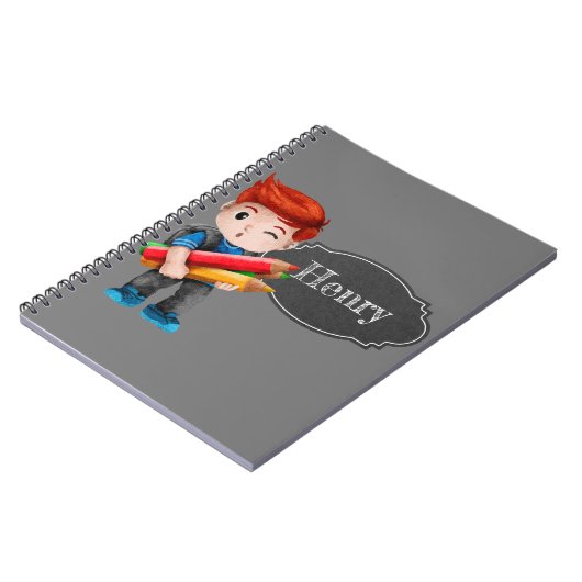 Personalisiert School Boy Notizblock (Linke Seite)