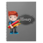 Personalisiert School Boy Notizblock (Vorderseite)