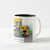 Personalisiert School Bus Driver - Cartoon Zweifarbige Tasse (VorderseiteRechts)