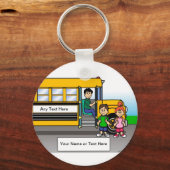 Personalisiert School Bus Driver - Männlicher Cart Schlüsselanhänger (Vorderseite)