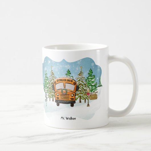Personalisiert School Bus Fahrer's Gebet Weihnacht Kaffeetasse (Rechts)