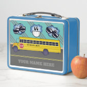 Personalisiert School Bus Happy Face Metal Lunchbo Metall Brotdose (Beispiel)