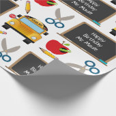 Personalisiert School Chalkboard Geschenkpapier (Ecke)