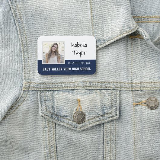 Personalisiert School Class Wiedersehen Yearbook F Namensschild (Beispiel)