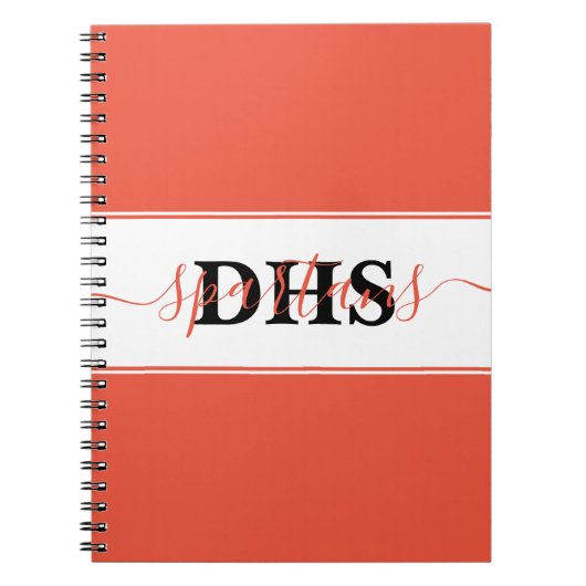 Personalisiert School Colorblock Notebook Notizblock (Vorderseite)