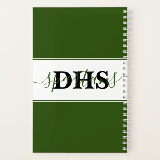 Personalisiert School Colorblock Notebook Notizblock (Rückseite)