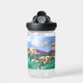 Personalisiert School Dinosaurier Trinkflasche (Vorne)
