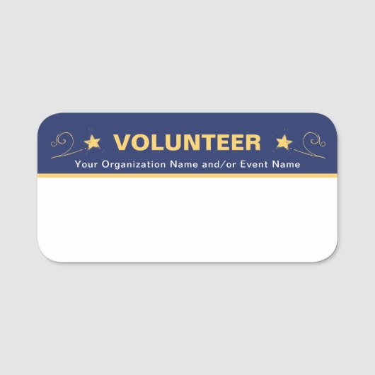 Personalisiert School Event Staff Volunteer Namensschild (Vorderseite)