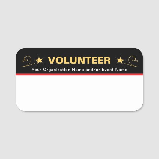 Personalisiert School Event Staff Volunteer Namensschild (Vorderseite)