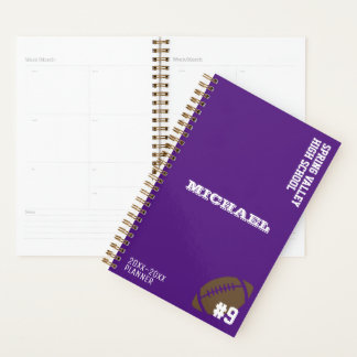 Personalisiert School Football Planner Planer