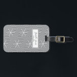 personalisiert School Gepäckanhänger<br><div class="desc">elegante geometrische Musterskripte personalisieren sich mit Namen und Klasse (oder einer anderen Botschaft),  perfekt für Schule,  Uni oder Unternehmen</div>