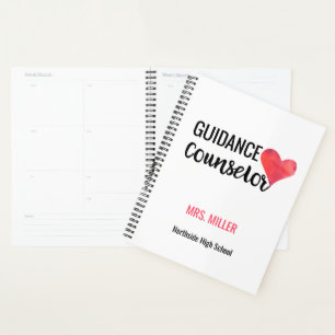 Personalisiert School Guidance Counselor Watercolo Planer