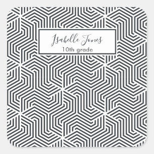 personalisiert School iPad mit geometrischer Schri Quadratischer Aufkleber