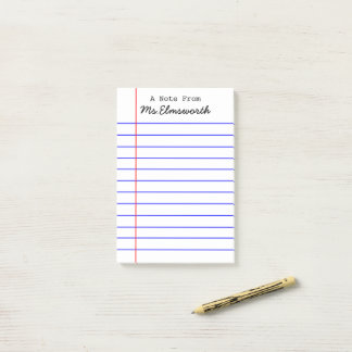 Personalisiert School Paper Design - Lehrergeschen Post-it Klebezettel