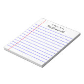 Personalisiert School Paper Note Pad Notizblock (Rotiert)