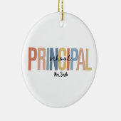 Personalisiert School Principal Weihnachten Keramik Ornament (Rechts)