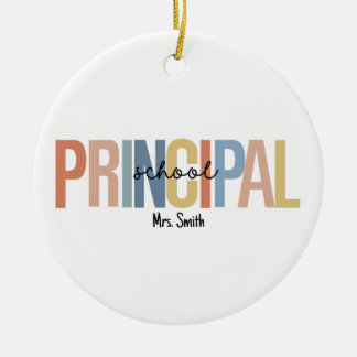 Personalisiert School Principal Weihnachten Keramik Ornament